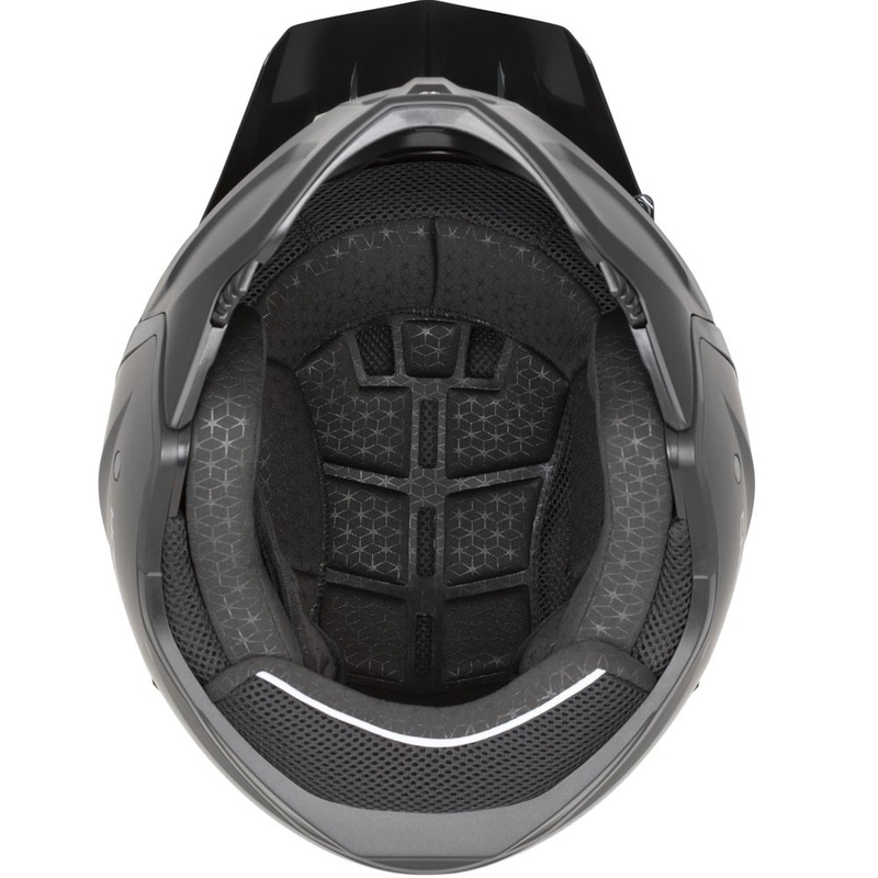 Casco modular de motocicleta Cassida Cross Country Dual blanco-negro