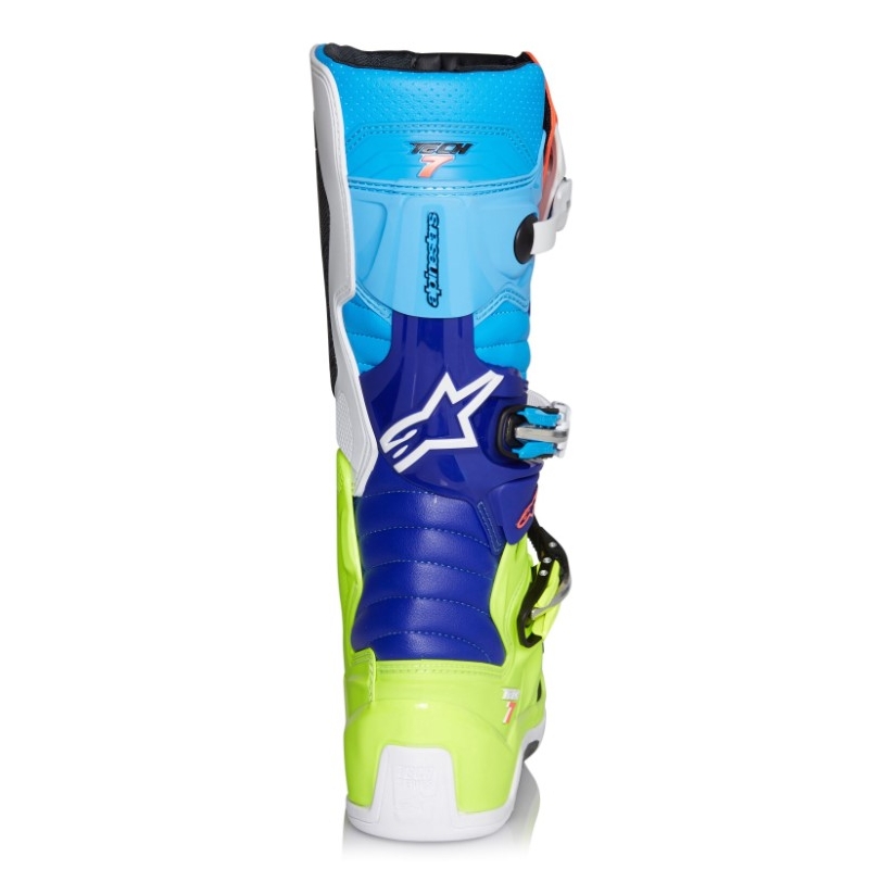 Boty na motorku Alpinestars Tech 7 žluto-bílo-modro-červeno-černé