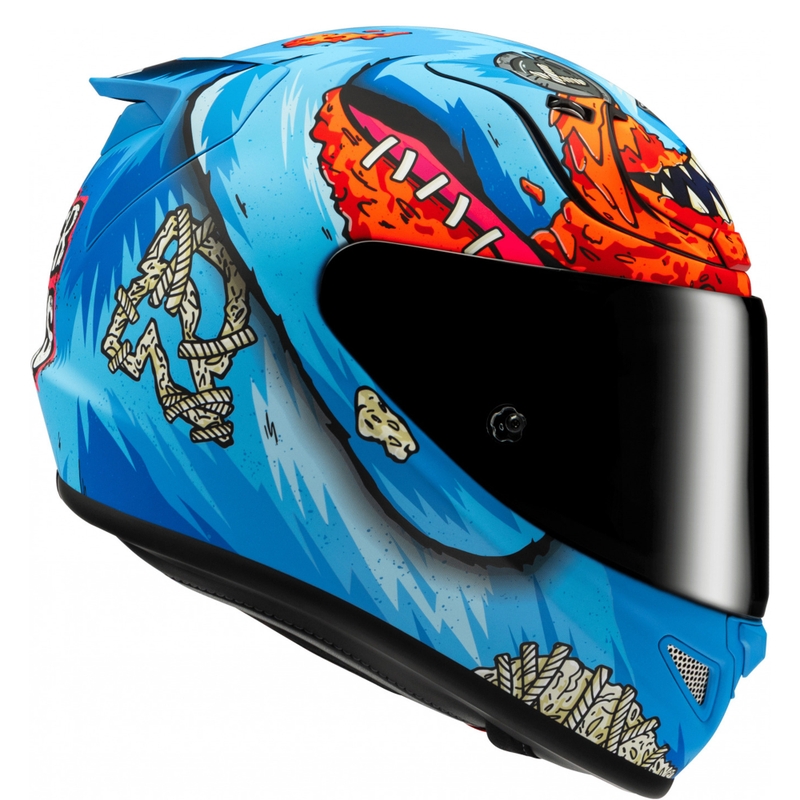 Casco integral de motocicleta HJC RPHA 12 Mister Peeks azul