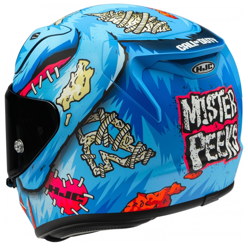 Casco integral de motocicleta HJC RPHA 12 Mister Peeks azul