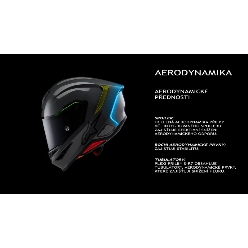 Casco integral de moto Alpinestars S-R7 Solid, color negro mate.