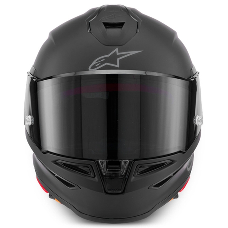 Casco integral de moto Alpinestars S-R7 Solid, color negro mate.