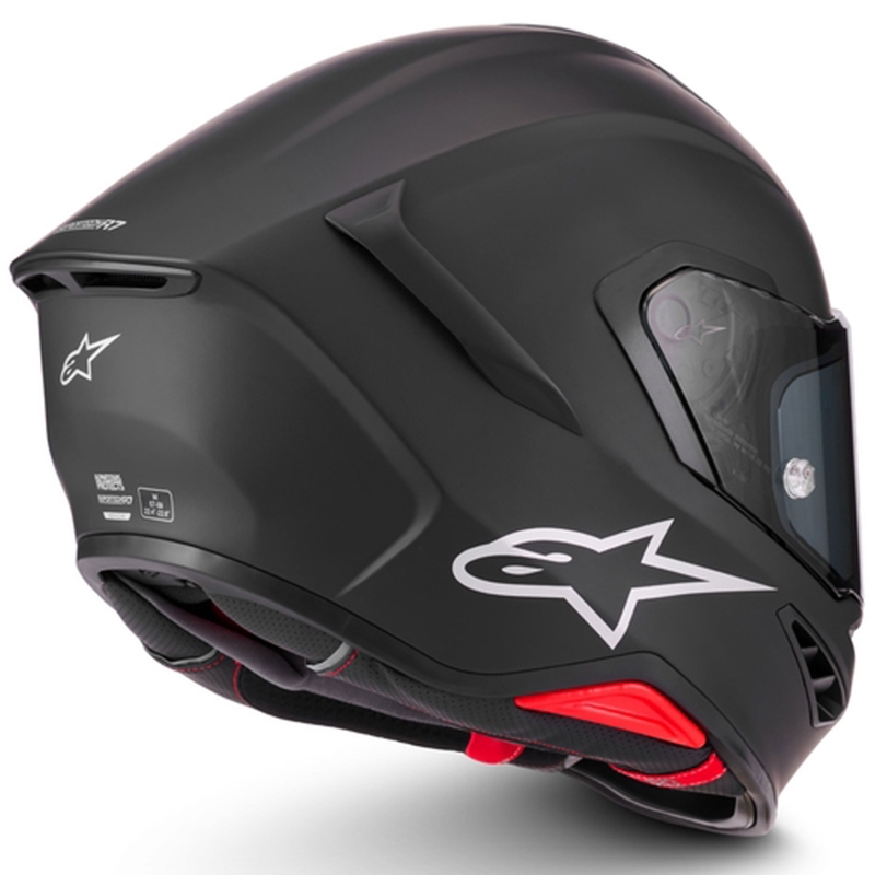 Casco integral de moto Alpinestars S-R7 Solid, color negro mate.