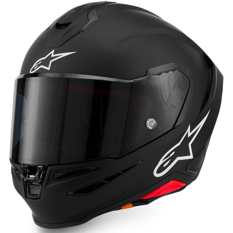 Casco integral de moto Alpinestars S-R7 Solid, color negro mate.