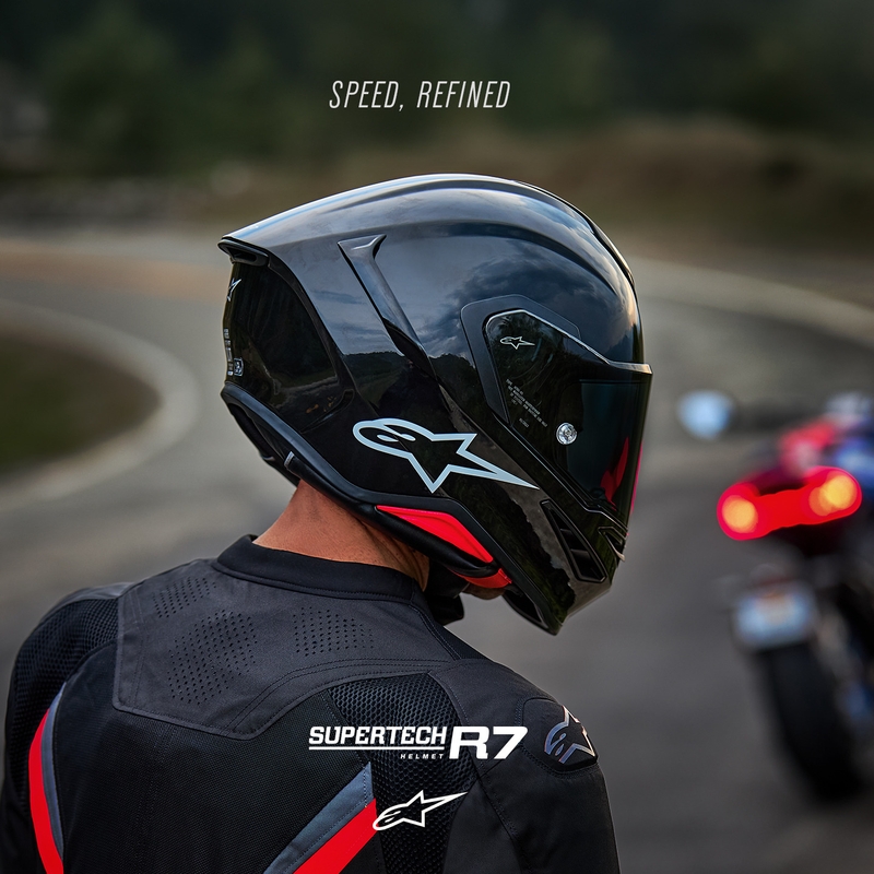 Casco integral de moto Alpinestars S-R7 Solid negro
