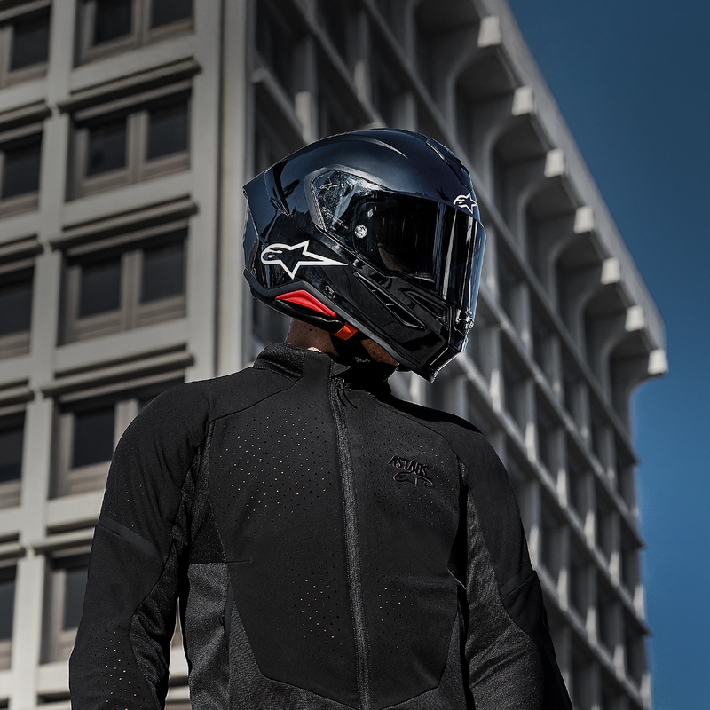 Casco integral de moto Alpinestars S-R7 Solid negro