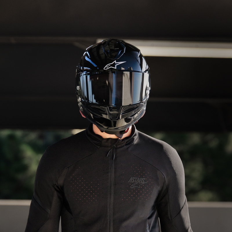Casco integral de moto Alpinestars S-R7 Solid negro