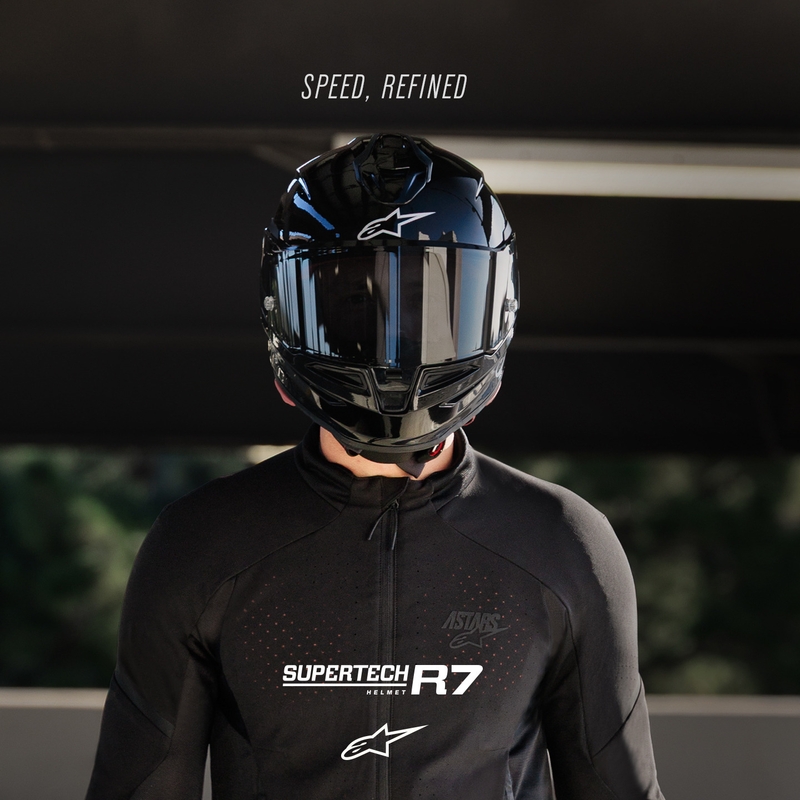 Casco integral de moto Alpinestars S-R7 Solid negro