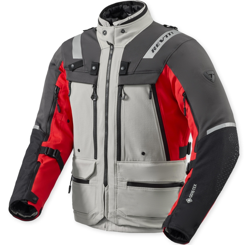 Chaqueta de moto Revit Defender 4 GTX color rojo antracita