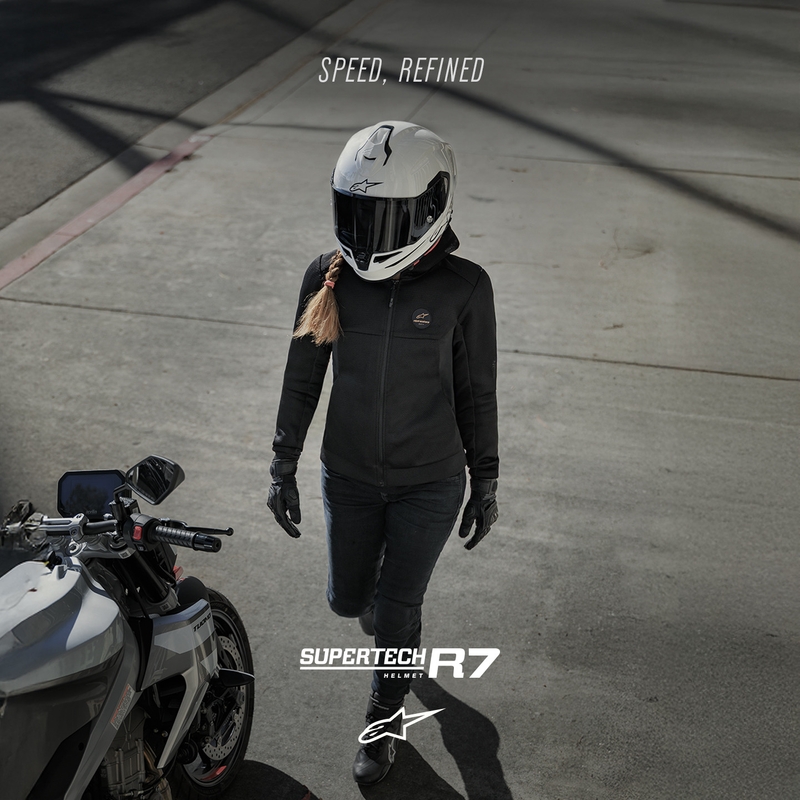 Casco integral de moto Alpinestars S-R7 Solid blanco