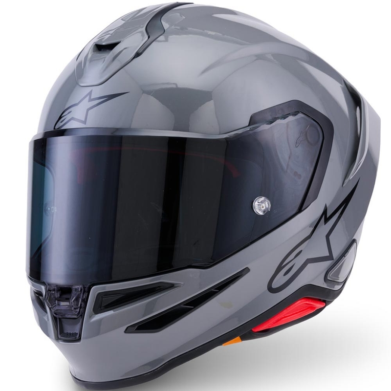 Casco integral de moto Alpinestars S-R7 Solid, color gris.