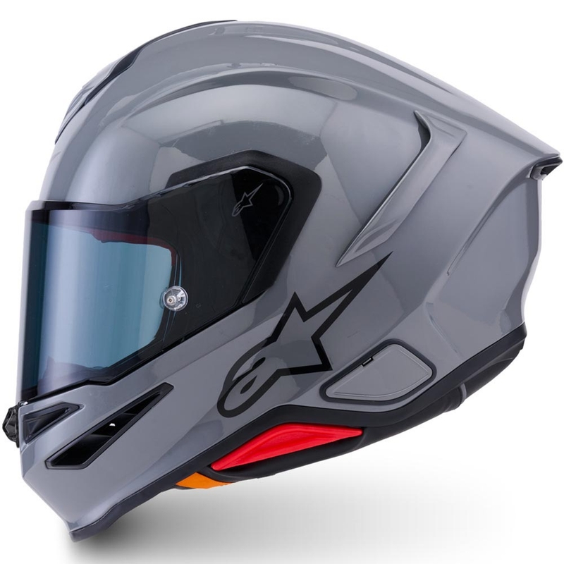 Casco integral de moto Alpinestars S-R7 Solid, color gris.