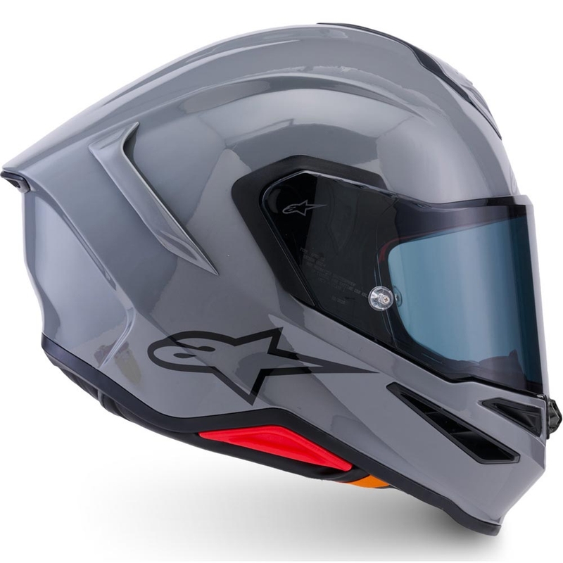 Casco integral de moto Alpinestars S-R7 Solid, color gris.