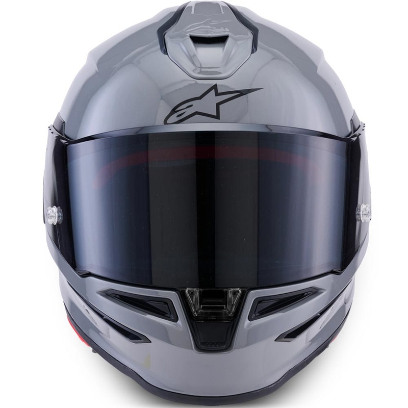 Casco integral de moto Alpinestars S-R7 Solid, color gris.