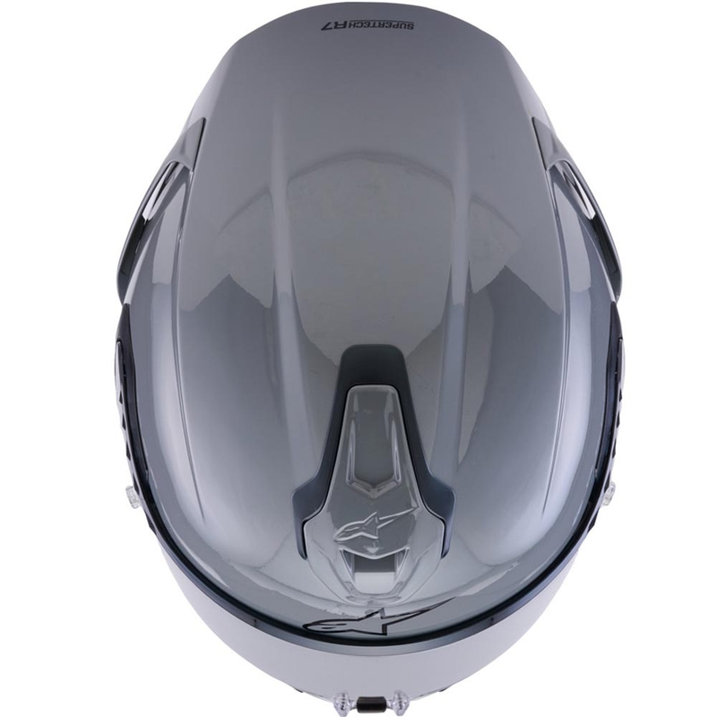 Casco integral de moto Alpinestars S-R7 Solid, color gris.