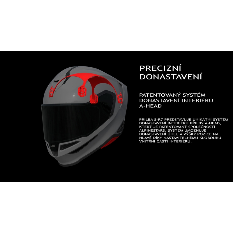 Casco integral de moto Alpinestars S-R7 Zeal negro-azul-rosa flúor-blanco