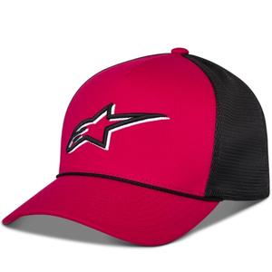 Gorra trucker Alpinestars Ageless Shadow roja y negra