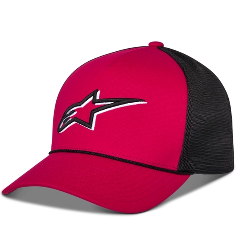 Gorra trucker Alpinestars Ageless Shadow roja y negra