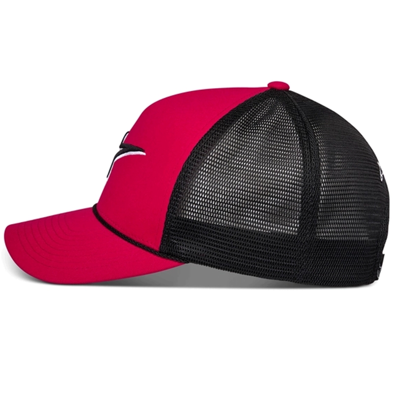 Gorra trucker Alpinestars Ageless Shadow roja y negra