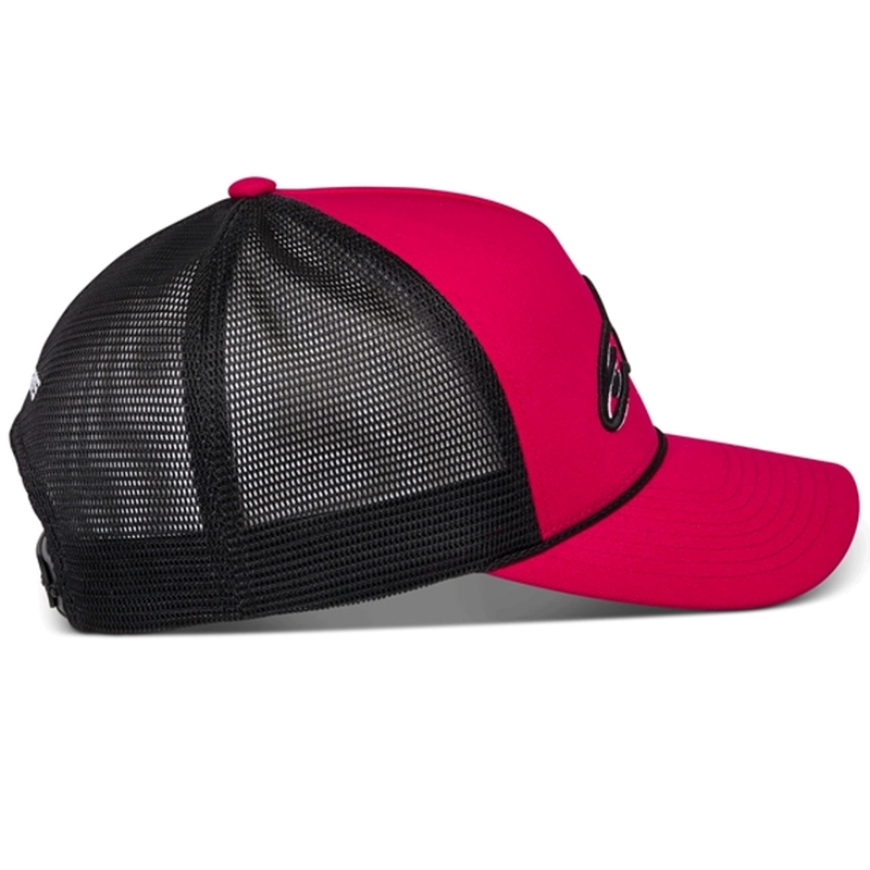 Gorra trucker Alpinestars Ageless Shadow roja y negra