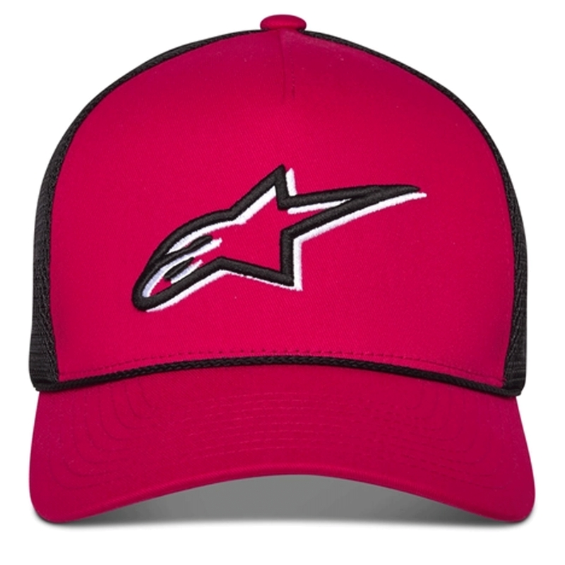 Gorra trucker Alpinestars Ageless Shadow roja y negra