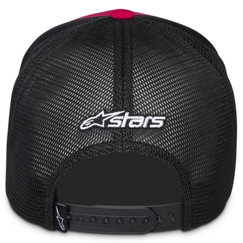 Gorra trucker Alpinestars Ageless Shadow roja y negra