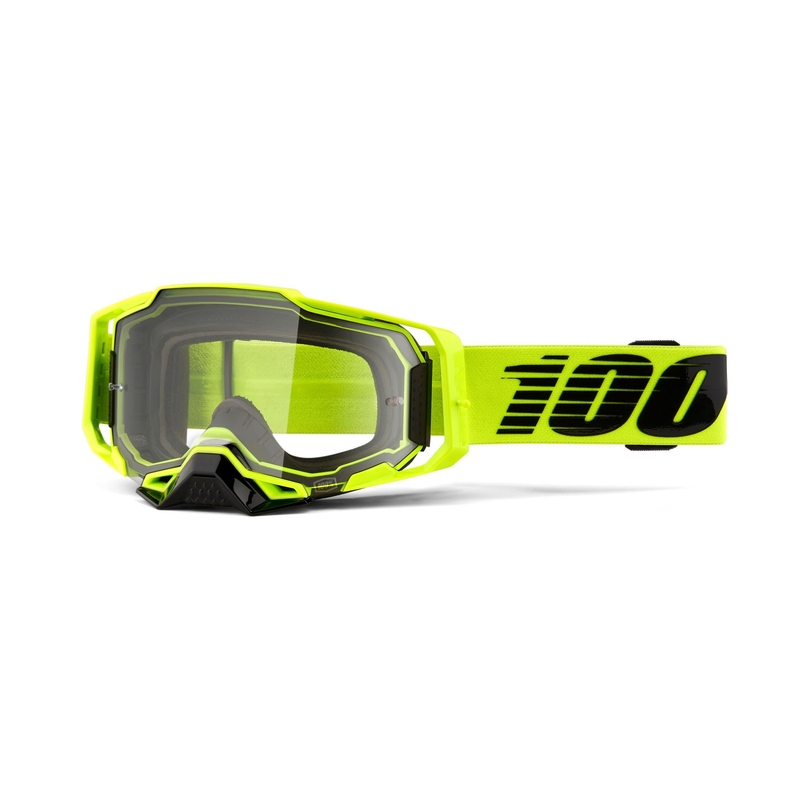 Gafas de motocross 100% ARMEGA Nuclear Amarillo cítrico (plexi transparente)