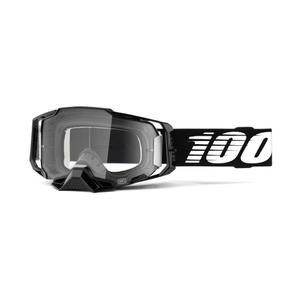 Gafas de motocross 100% ARMEGA negras (plexi transparente)