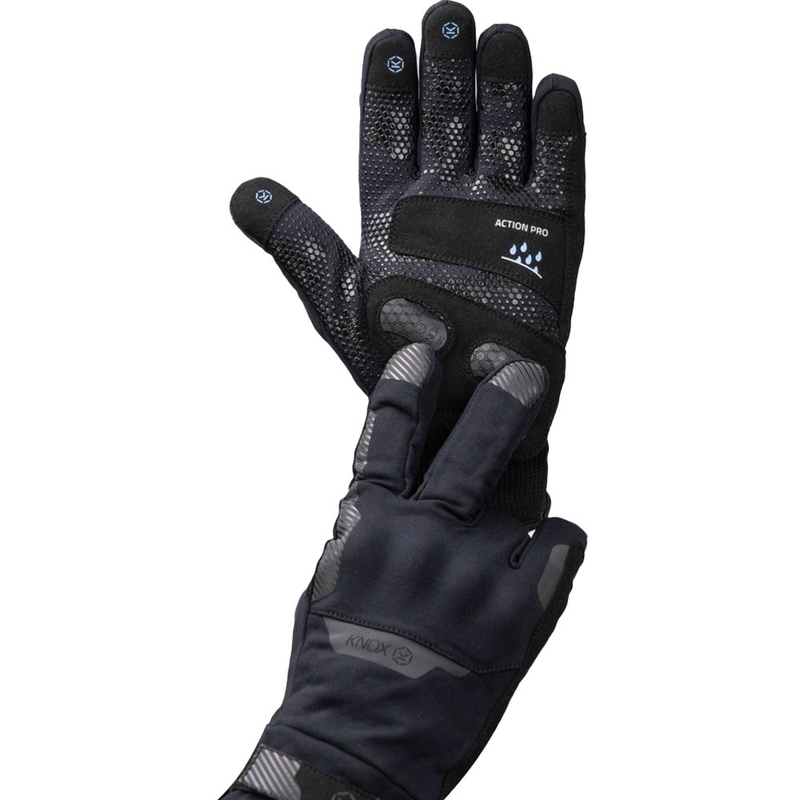 Guantes de moto impermeables Knox Action PRO negros
