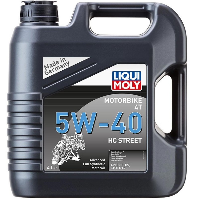 Aceite de motor sintético LIQUI MOLY para motocicletas 4T 5W40 HC Street 4 l