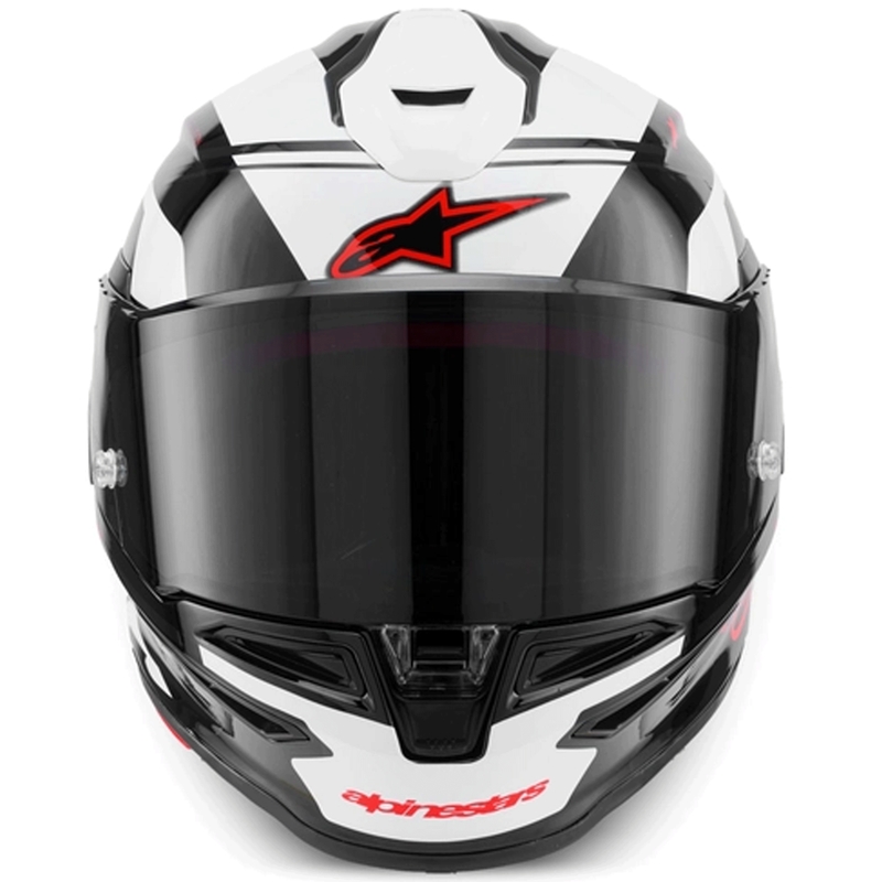 Casco integral de moto Alpinestars S-R7 A-Core negro-blanco-rojo