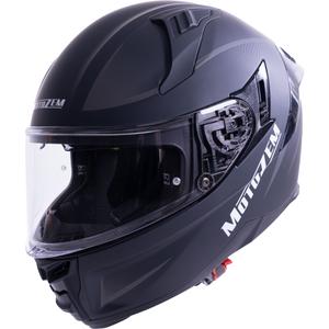 Casco integral para motocicleta MotoZem Guardian, color negro mate - muestra