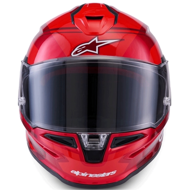 Casco integral de moto Alpinestars S-R7 A-Core rojo-blanco