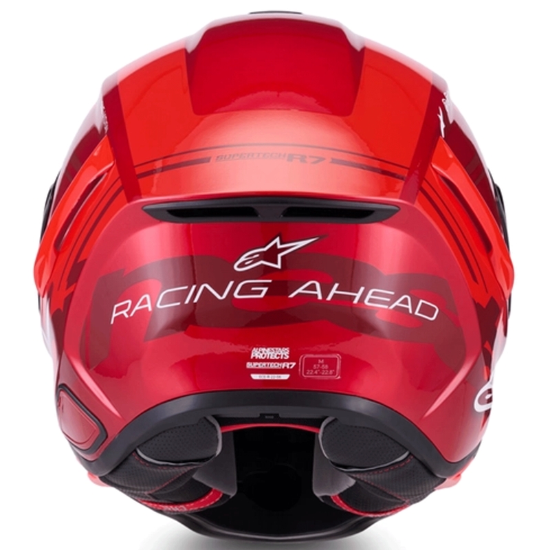Casco integral de moto Alpinestars S-R7 A-Core rojo-blanco