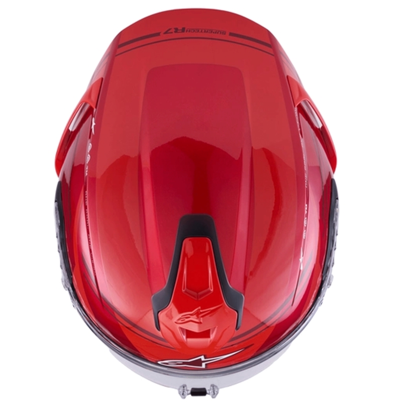 Casco integral de moto Alpinestars S-R7 A-Core rojo-blanco