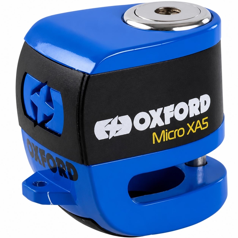 Candado de disco Oxford Micro XA5 - Edición limitada azul