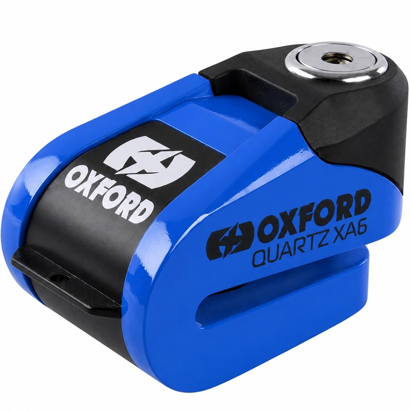 Candado de disco Oxford Quartz Alarm XA6 - Edición limitada azul
