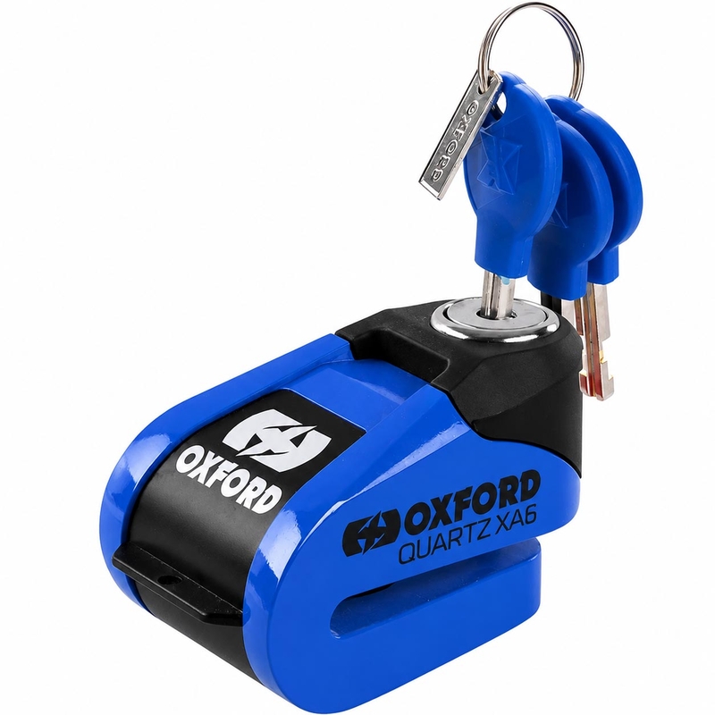 Candado de disco Oxford Quartz Alarm XA6 - Edición limitada azul