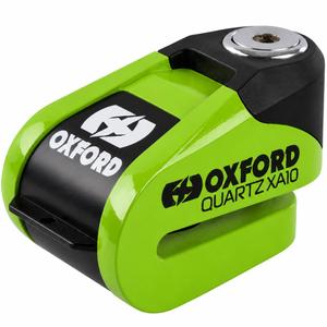 Candado de disco Oxford Quartz Alarm XA10 - Edición limitada verde