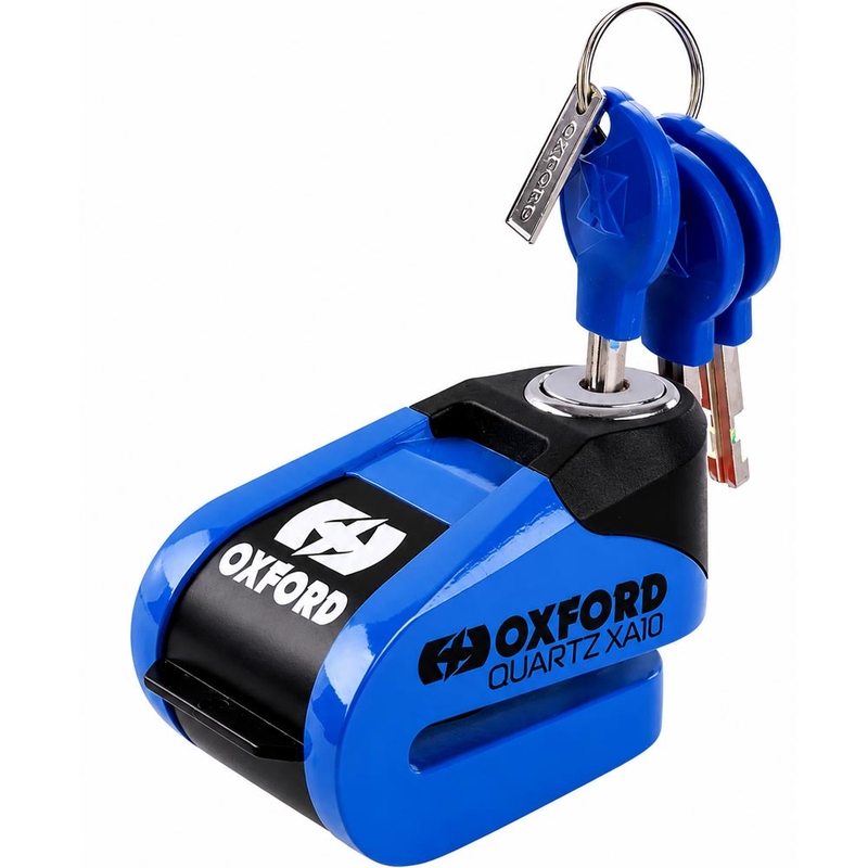 Candado de disco Oxford Quartz Alarm XA10 - Edición limitada azul