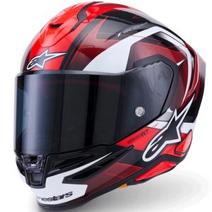 Casco integral de moto Alpinestars S-R7 Kinetis negro-rojo-blanco