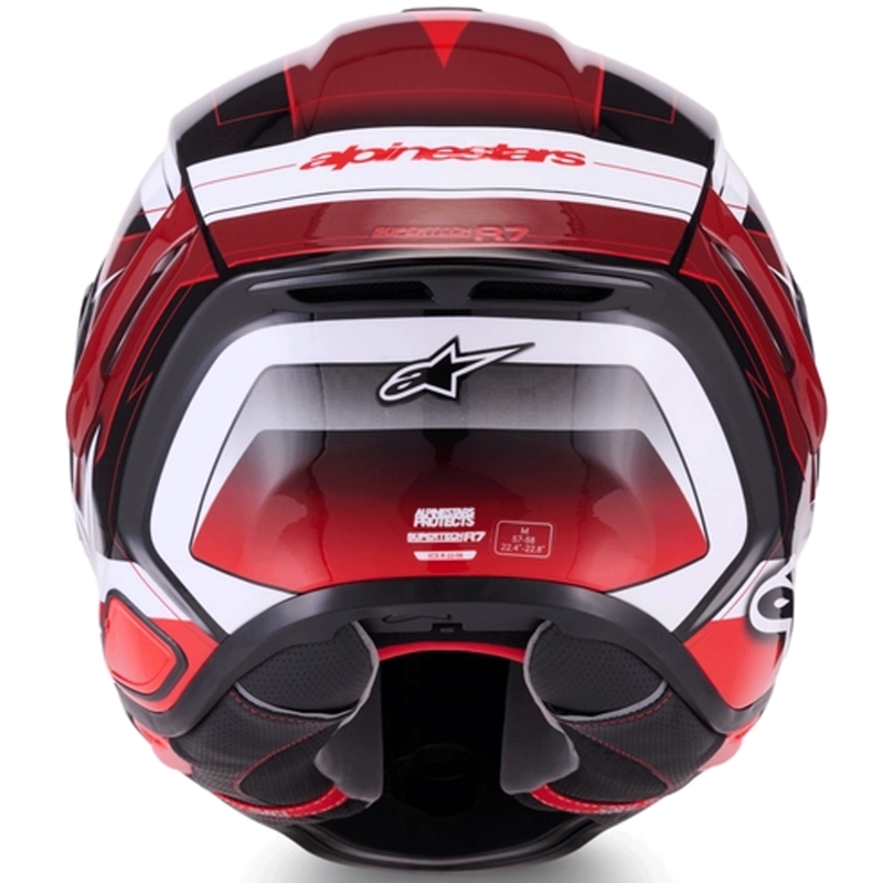 Casco integral de moto Alpinestars S-R7 Kinetis negro-rojo-blanco