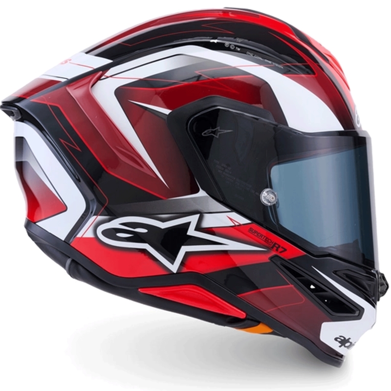Casco integral de moto Alpinestars S-R7 Kinetis negro-rojo-blanco