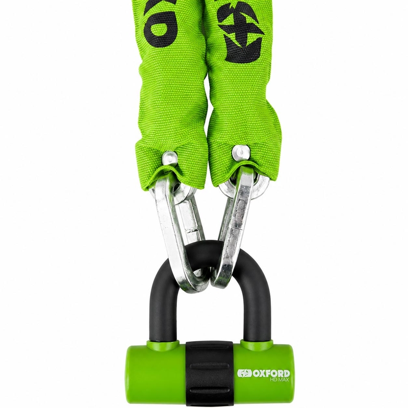 Candado para cadena de motocicleta Oxford HD - edición limitada verde