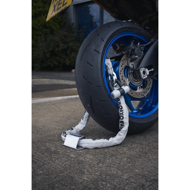 Candado para cadena de motocicleta Oxford HD - edición limitada gris