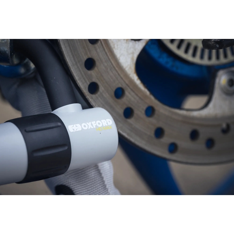 Candado para cadena de motocicleta Oxford HD - edición limitada gris