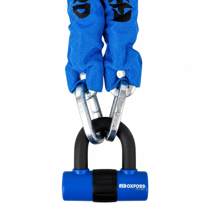 Candado para cadena de motocicleta Oxford HD - edición limitada azul