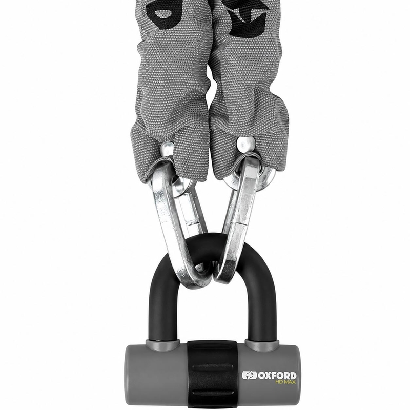 Candado para cadena de motocicleta Oxford HD - edición limitada gris