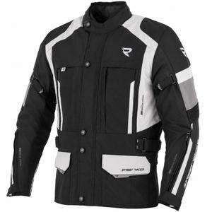 Chaqueta de moto Street Racer Hilax negra-gris claro
