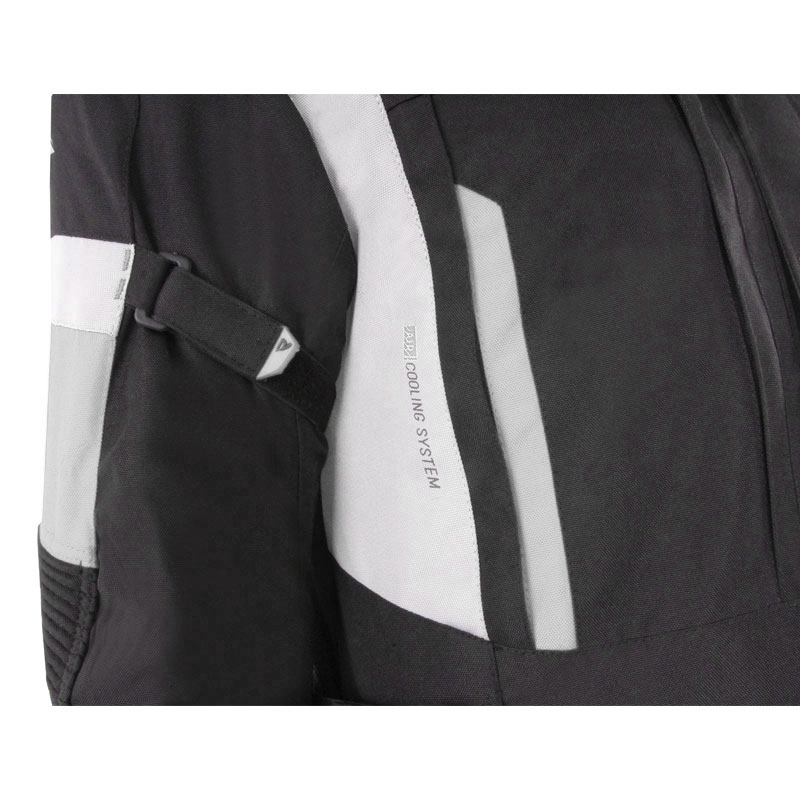 Chaqueta de moto Street Racer Hilax negra-gris claro